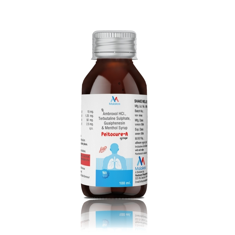 AMBROXOL HCL 15 MG + TERBUTALINE 1.25 MG + GUAIPHENESIN 50 MG + MENTHOL 2.5 MG