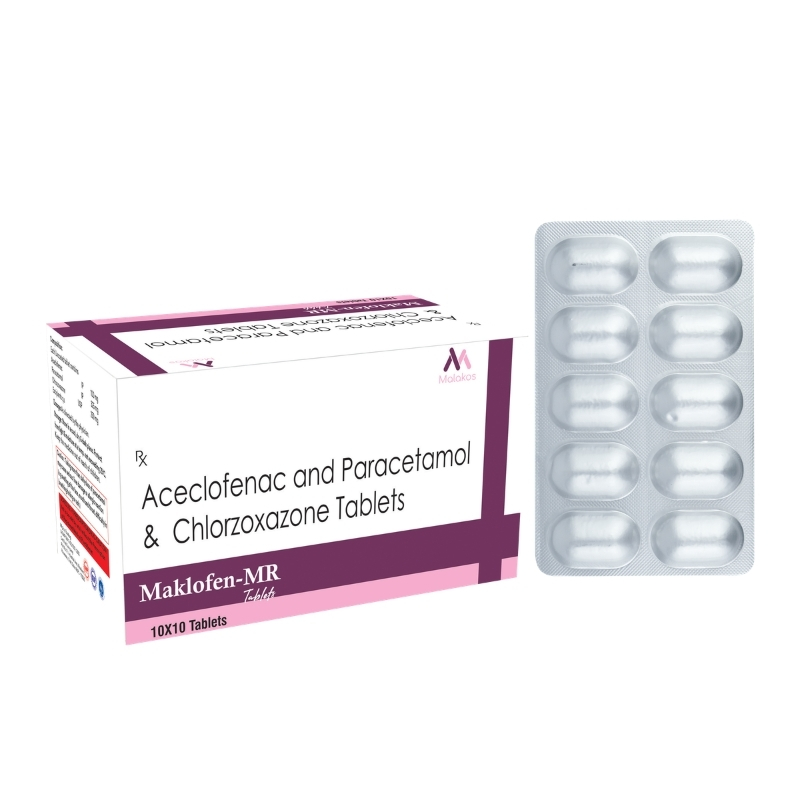 ACECLOFENACE 100 MG + PARA 325 MG + CHLORZOXAZONE 250 MG TABS