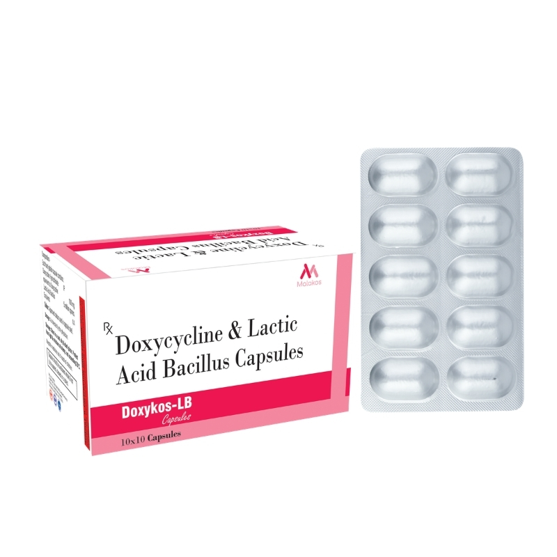 DOXYCYCLIN 100 MG WITH LACTIC ACID CAPS