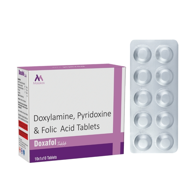 DOXYLAMINE 10 MG + PYRIDOXINE 10 MG + FOLIC ACID 2.5 MG TABS
