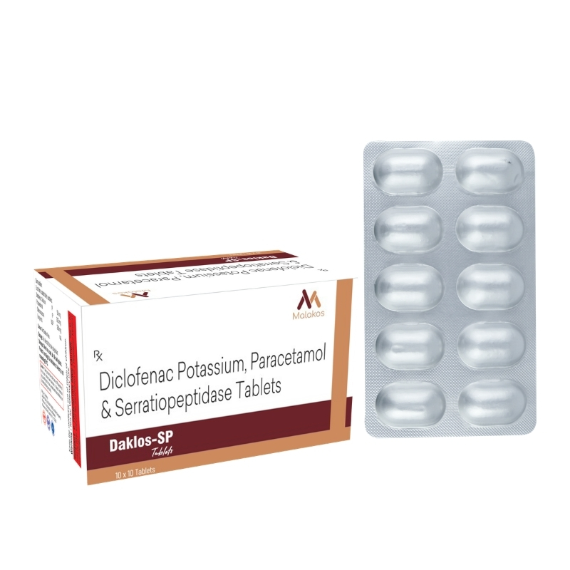 DICLOFENAC 50 MG + PARA 325 MG + SERRATIOPEPTIDASE 15 MG TABS