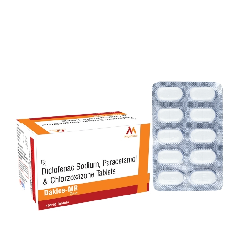 DICLOFENAC POTTASSIUM 50 MG + PARA 325MG + CHLORZOXAZONE 20 MG TABS